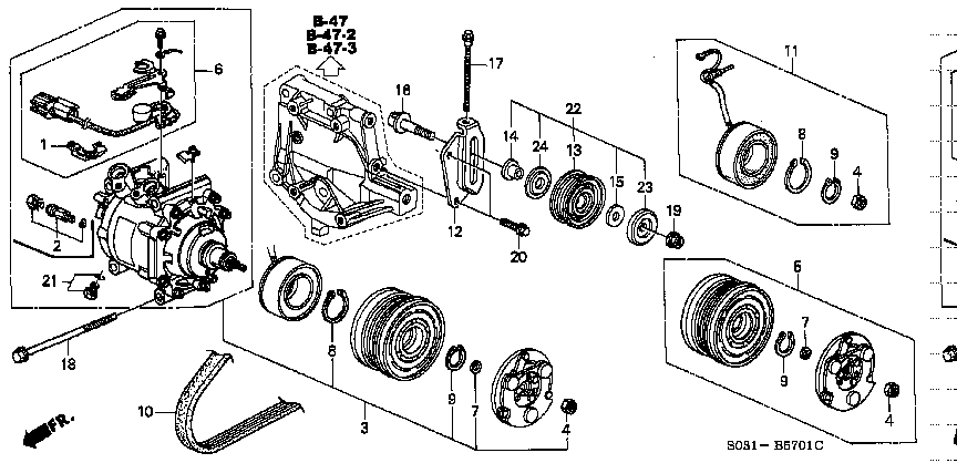 Honda Civic EK9 BOLT, FLANGE 8X85 (90021-P01-000)