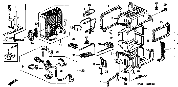 Honda Civic EK9 EVAPORATOR COMP. (SAM) (80215-ST3-E11)