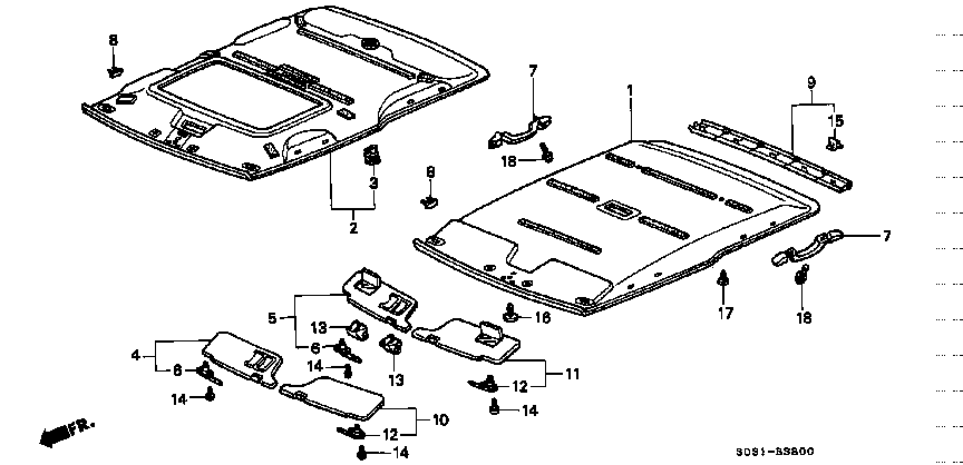 Honda Civic EK9 SCREW, PAN 5X16 (90131-SH3-A12)