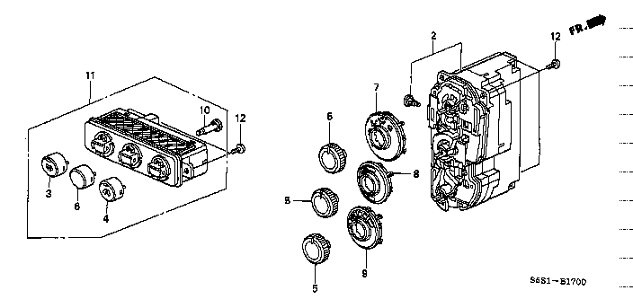 Honda Civic EP3 KNOB *NH167L* (AIR CONDITIONER) (79601-S6A-003ZA)