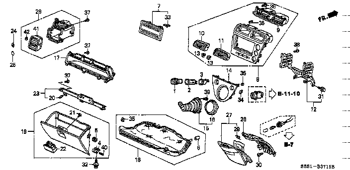 Honda Civic EP3 ASHTRAY COMP., FRONT *NH167L* (77710-S5S-E01ZA)