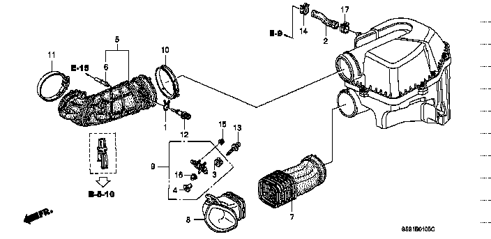 Honda Civic EP3 SENSOR ASSY., AIR TEMPERATURE (MATSUSHITA) (37880-PLC-004)