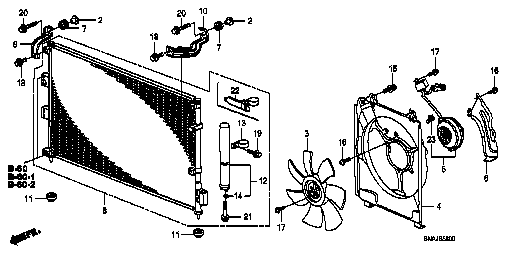 Honda Civic FD2 BRACKET, L. CONDENSER UPPER (80116-SNA-A00)