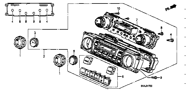 Honda Civic FD2 KNOB, DIAL *NH609L* (79581-SNB-941ZA)