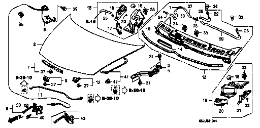 Honda Civic FD2 BONNET COMP. (60100-SNW-000ZZ)