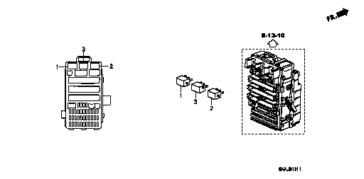 Honda Civic FD2 RELAY ASSY., FUEL PUMP (MITSUBA) (39794-SDA-003)