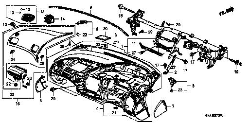 Honda Civic FD2 BEAM COMP., STEERING HANGER (61310-SVF-000ZZ)