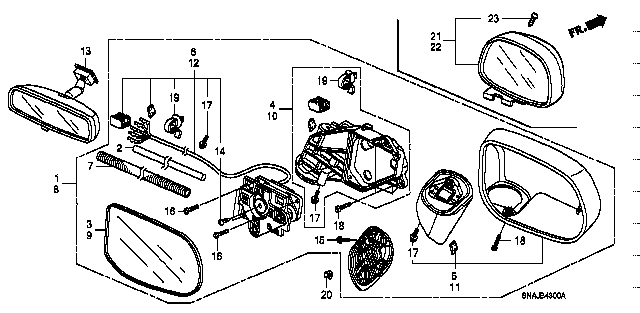 Honda Civic FD2 ACTUATOR SET,R. (76210-SNA-U01)