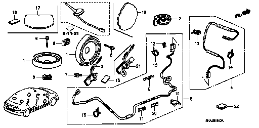 Honda Civic FD2 MODULE UNIT, ANTENNA (39155-SNA-N01)