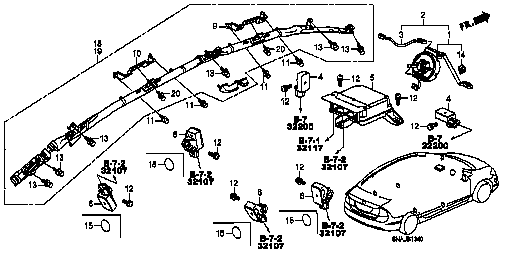 Honda Civic FD2 SENSOR ASSY., FRONT CRASH (77930-SNA-A32) - Injection ...