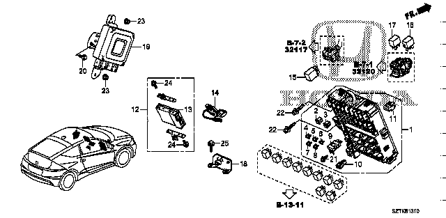 Honda Cr-z ZF2 ADAPTER UNIT,USB (39113-TA0-931)