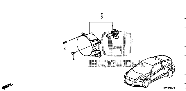 Honda Cr-z ZF2 SCREW, TAPPING 5X14 (90113-SJA-A00)