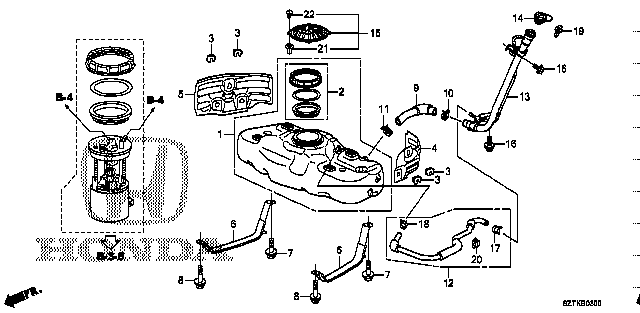 Honda Cr-z ZF2 BAND, FUEL TANK MOUNTING (17521-TM8-000)