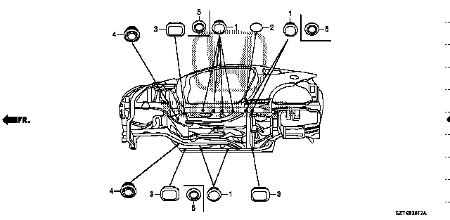 Honda Cr-z ZF2 PROTECTION, TAIL GATE 20MM (ENKEI) (85268-SA0-000)
