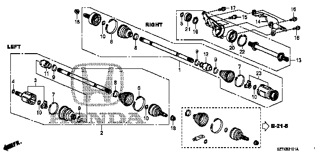 Honda Cr-z ZF2 BAND, JOINT BOOT (DOUBLE ROLLED BAND) (44327-SV4-305)