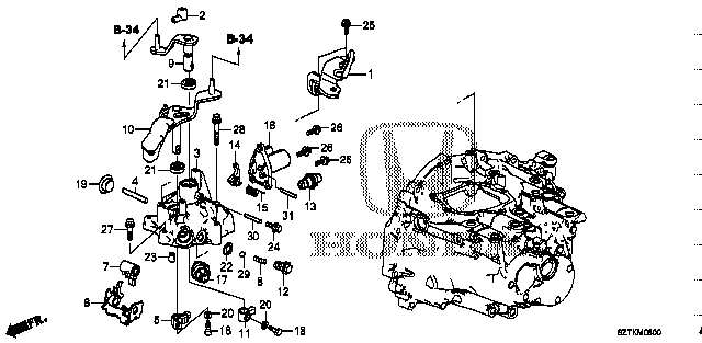 Honda Cr-z ZF2 BALL, STEEL #10 (5/16) (96211-100-00)