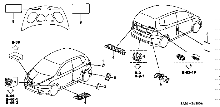 Honda Fit GD3 EMBLEM ,REAR (FIT) (75722-SAA-901)