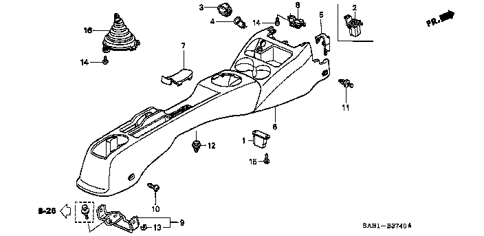 Honda Fit GD3 ANTENNA ASSY., INTERIOR LF (CENTER CONSOLE ) (38387-SAA-003)