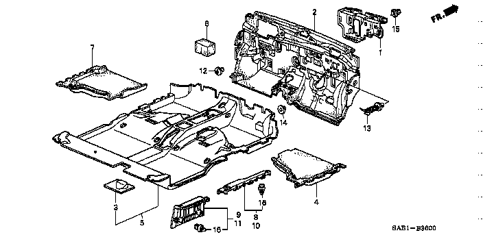 Honda Fit GD3 CARPET COMP. *NH85L* (83303-SAA-023ZA)