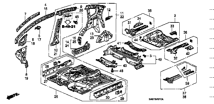 Honda Fit GD3 BRACKET, BRAKE HOSE (60823-S5A-300ZZ)
