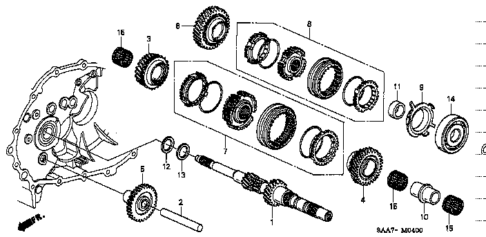 Honda Fit GD3 BEARING, ANGULAR BALL (91004-PLW-B01)