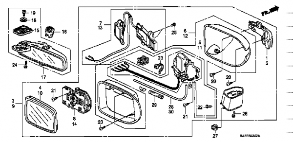 Honda Fit GD3 ACTUATOR SUB ASSY.,R. (76210-SAA-J11)