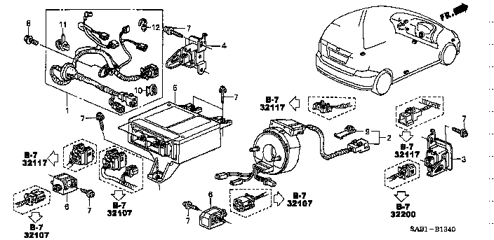 Honda Fit GD3 CLIP. COUPLER (NATURAL) (91533-SAA-003)