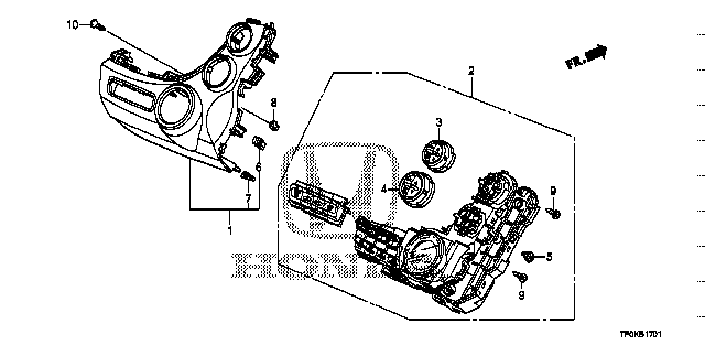Honda Fit GE8 SWITCH ASSY., AUTO AIR CONDITIONER *NH167L* (79602-TF0-S51ZA)