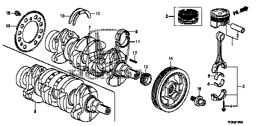 Honda Fit GE8 BEARING B, CONNECTING ROD (BLACK)(TAIHO) (13212-PWA-004)