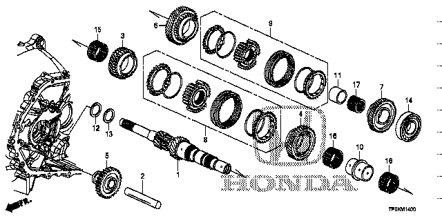 Honda Fit GE8 GEAR COMP., MAIN SHAFT 3RD (23440-RPF-A01)