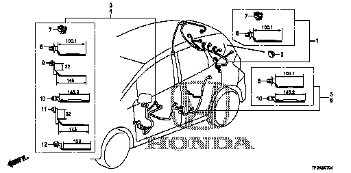 Honda Fit GE8 HARNESS,R.REAR DOOR WIRE (32753-TF0-900)
