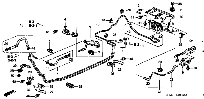 Honda Integra DC5 CLAMP A, FUEL PIPE (91595-S5A-931)