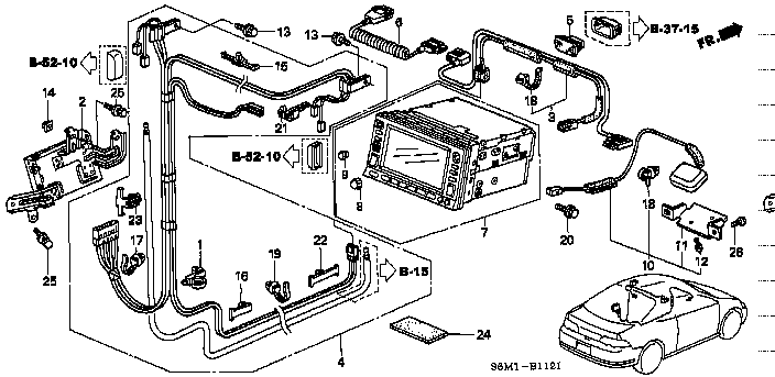 Honda Integra DC5 ANTENNA ASSY.,GPS (39835-S6M-J61)
