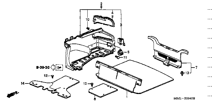 Honda Integra DC5 CLIP. ROOF 7MM*NH120L* (90671-S0D-003ZF)
