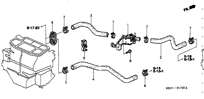 Honda Integra DC5 CLAMP, HEATER (91551-SD5-003)