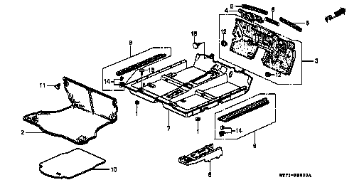 Honda Integra DC2 INSULATOR , DASH BOARD (83101-ST7-013)