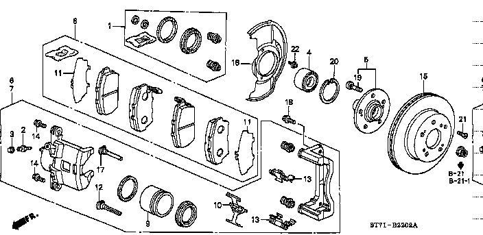 Honda Integra DC2 BOLT, CALIPER MOUNTING (12X21) (90107-SM4-000)