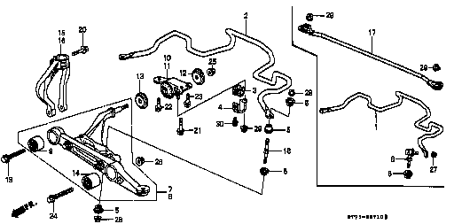 Honda Integra DC2 BUSH COMP.,L. FRONT COMPLIANCE (51396-ST7-004)