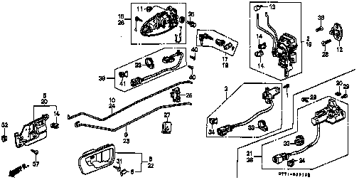 Honda Integra DC2 ACTUATOR,L. FRONT DOOR LOCK (72165-SR3-J11)