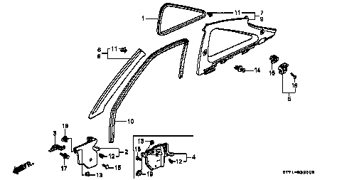 Honda Integra DC2 HANGER ASSY., COAT *NH180L* (83425-ST7-000ZA)