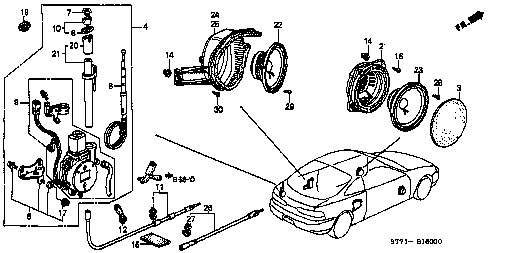 Honda Integra DC2 MAST ASSY. (39152-SR4-003)