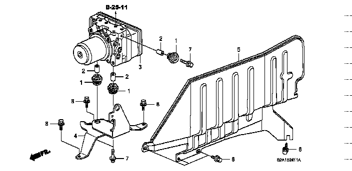 Honda S2000 AP1 PLATE, BAFFLE (57255-S2A-020)