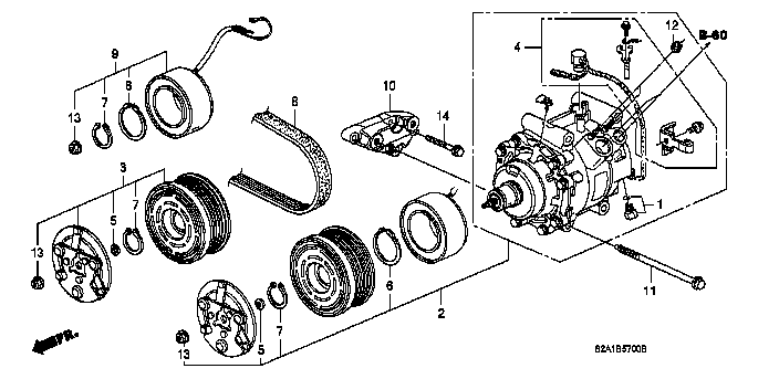 Honda S2000 AP1 BELT, COMPRESSOR (38920-PCX-004)
