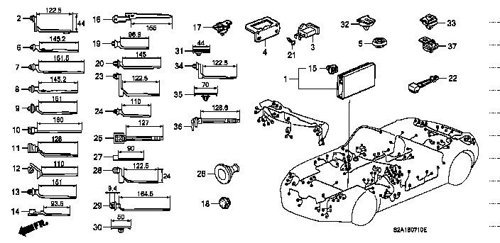 Honda S2000 AP1 CLIP. COUPLER (BLACK) (91565-SEL-003)
