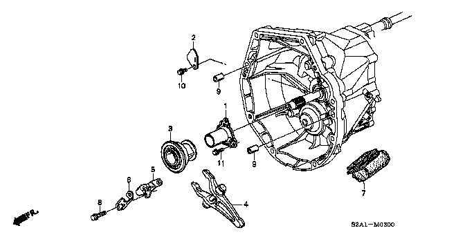 Honda S2000 AP1 FORK COMP., CLUTCH RELEASE (22820-PCY-000)
