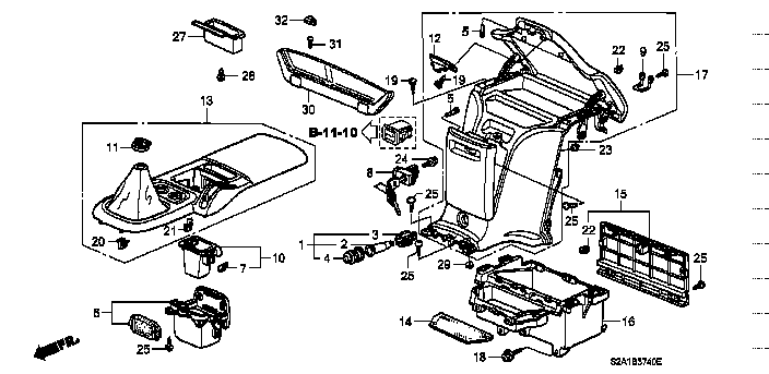 Honda S2000 AP1 CLIP (77234-S2A-000)