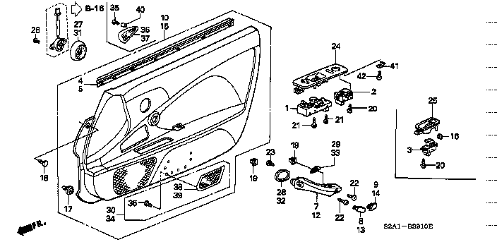 Honda S2000 AP1 CLIP. SNAP FITTING (90667-SL4-003)