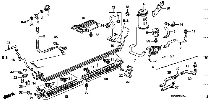 Honda S2000 AP1 CLIP. RETURN PIPE 6MM (53728-SL5-003)