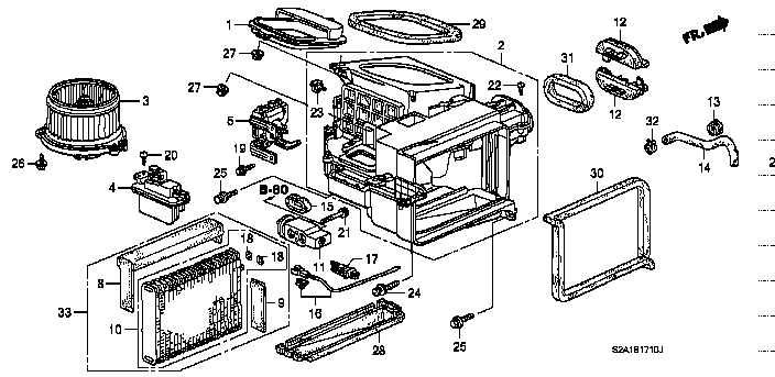 Honda S2000 AP1 CLAMP, EVAPORATOR SENSOR (80566-SW5-003)