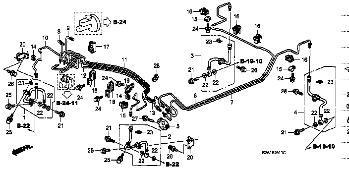 Honda S2000 AP1 BRACKET, BRAKE HOSE (46428-S2A-000)